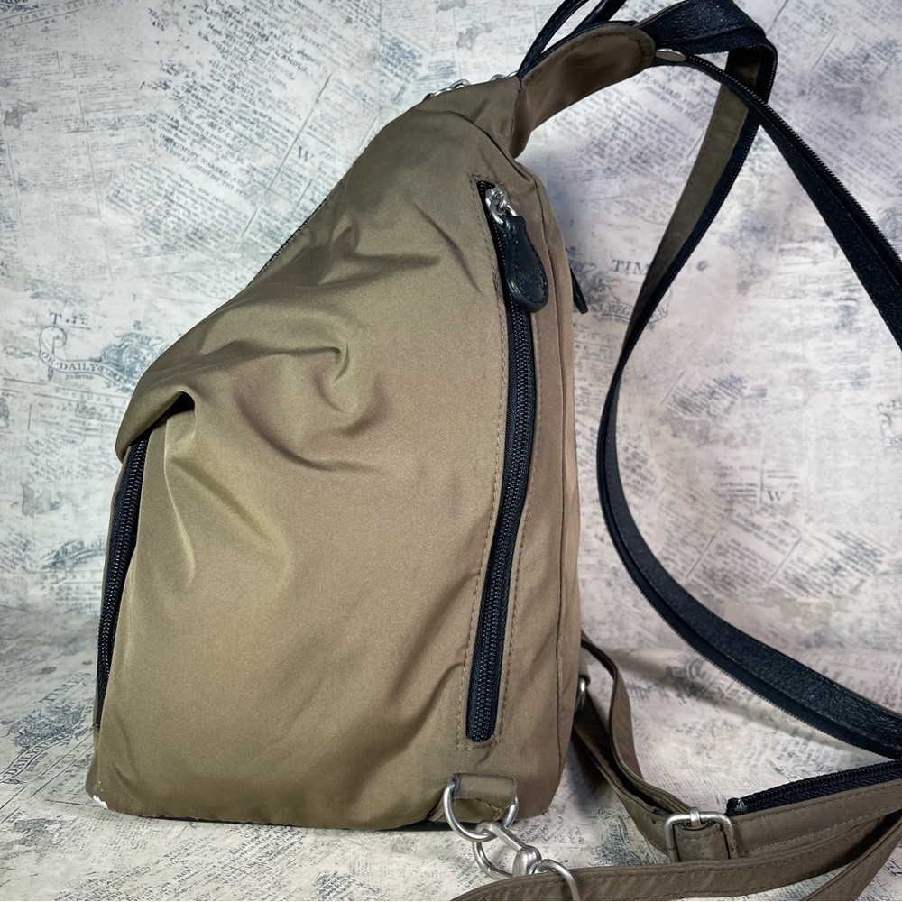 AmeriBag Nylon Convertible Backpack Multi Pocket Travel Organizer Sling Bag - Picture 4 of 11